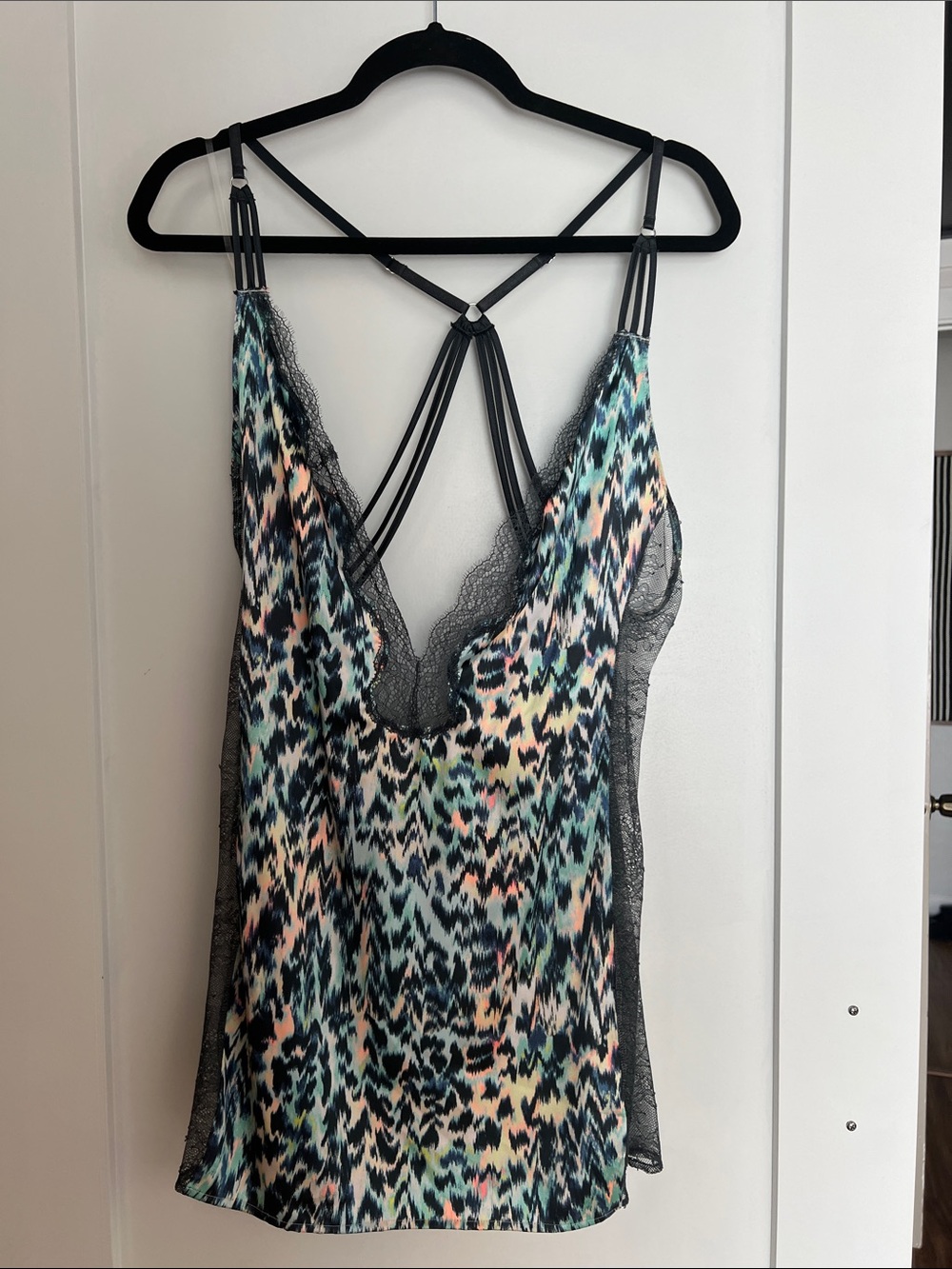 Victoria’s Secret | Animal Print Lace-Trim Nighty + Matching Thong